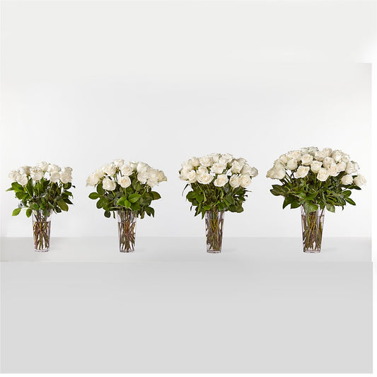 Long Stem White Rose Bouquet – MOREE'S FLORIST & MORE, Columbia MS