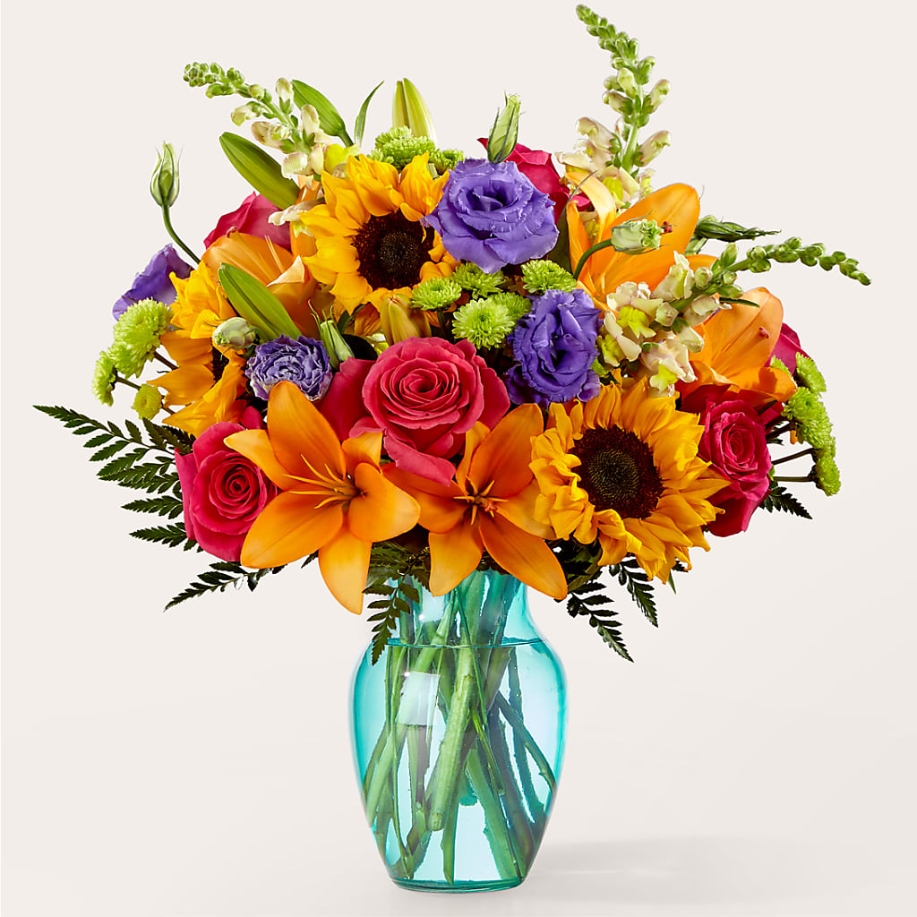 Double Rainbow Bouquet – MOREE'S FLORIST & MORE, Columbia MS