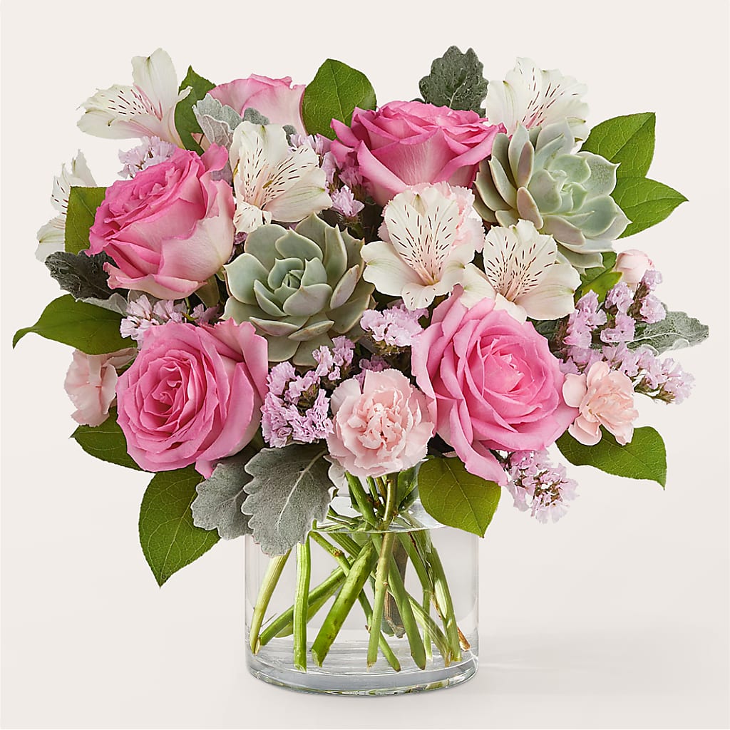 Dusty Rose Bouquet – MOREE'S FLORIST & MORE, Columbia MS