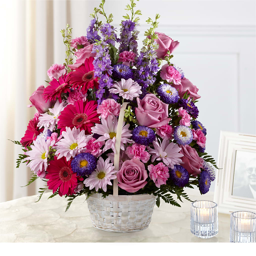 Pastel Peace Basket – MOREE'S FLORIST & MORE, Columbia MS