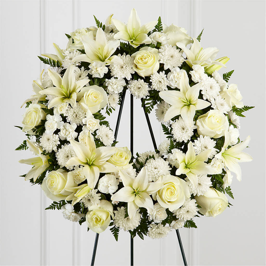Treasured Tribute Wreath – MOREE'S FLORIST & MORE, Columbia MS