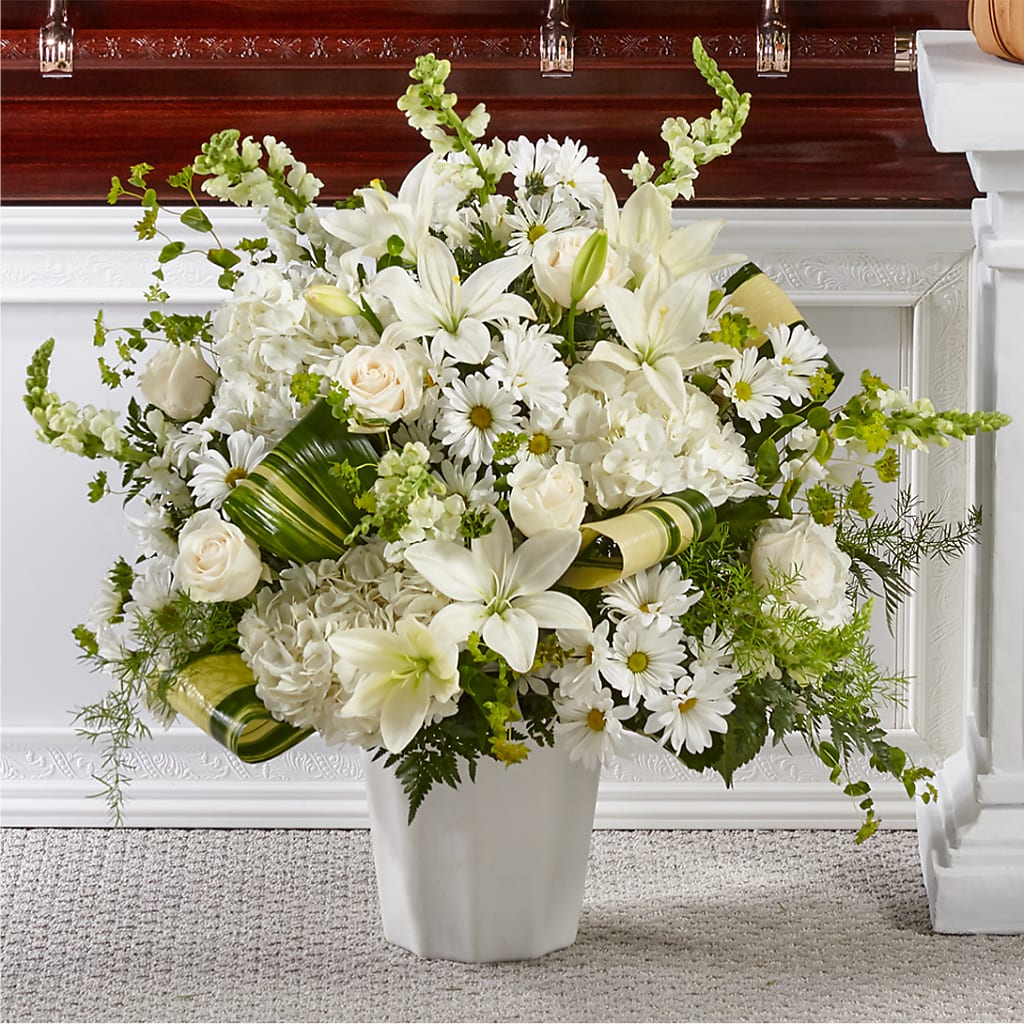 Thoughts of Tranquility Floor Basket – MOREE'S FLORIST & MORE, Columbia MS