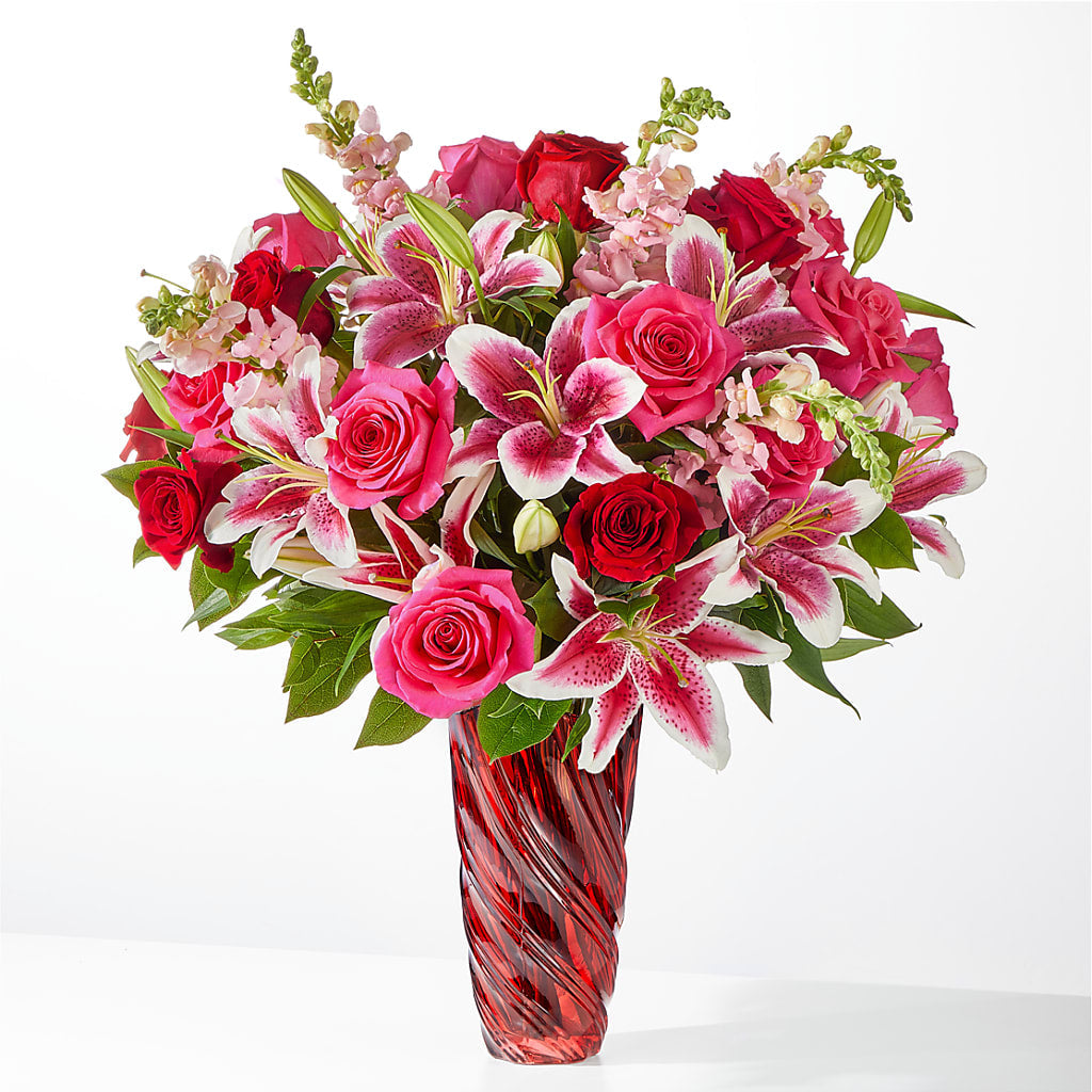 Always You Bouquet with Luxe Swirl Vase – MOREE'S FLORIST & MORE, Columbia MS
