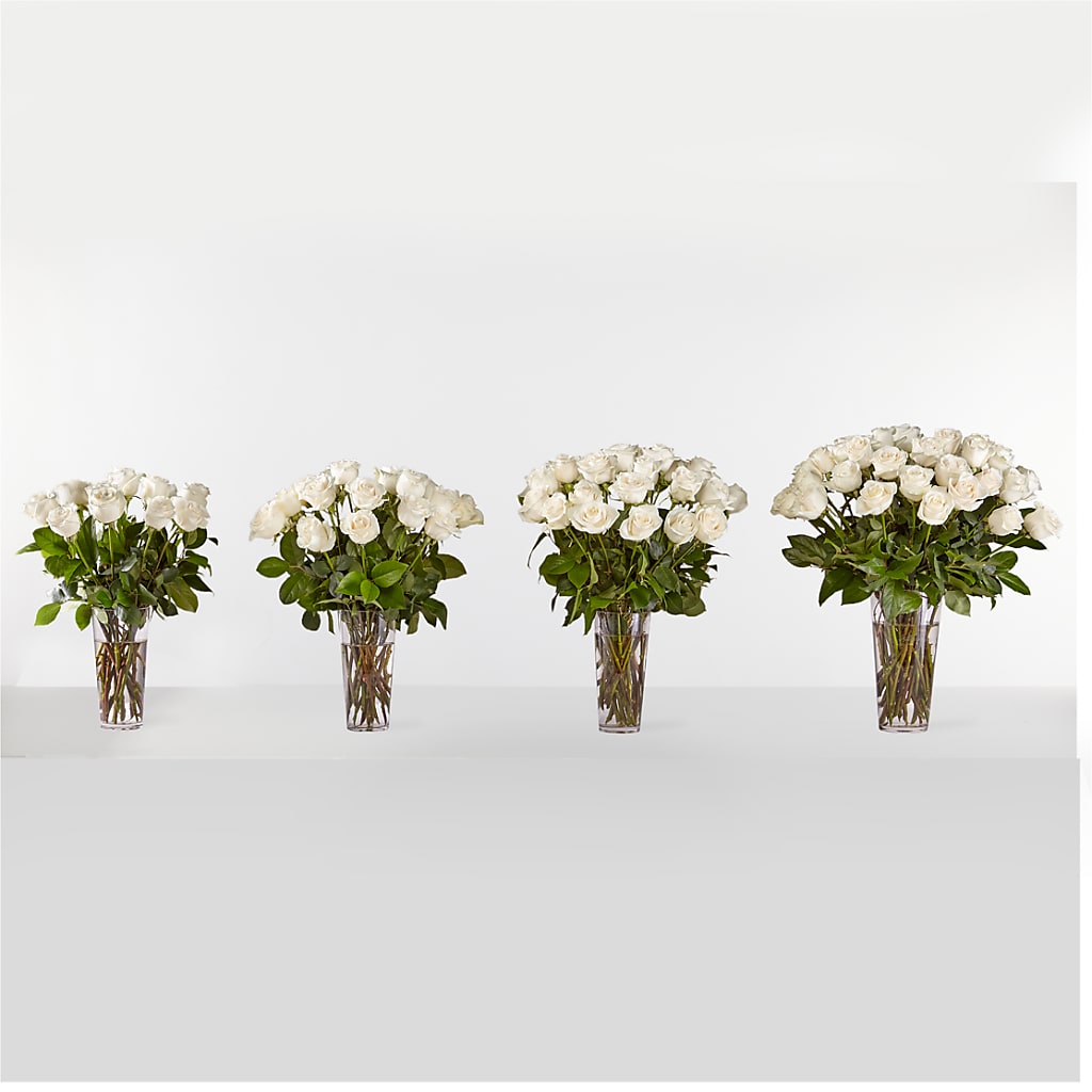 Long Stem White Rose Bouquet – MOREE'S FLORIST & MORE, Columbia MS