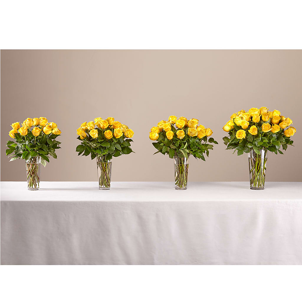 Long Stem Yellow Rose Bouquet – MOREE'S FLORIST & MORE, Columbia MS