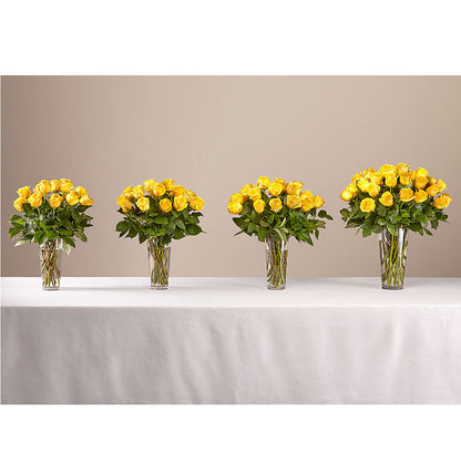 Long Stem Yellow Rose Bouquet – MOREE'S FLORIST & MORE, Columbia MS