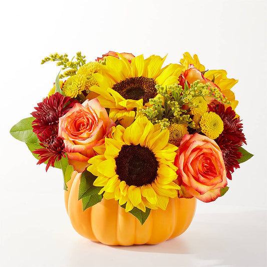 Golden Gourd Pumpkin Bouquet – MOREE'S FLORIST & MORE, Columbia MS