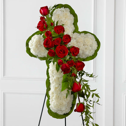 Floral Cross Easel – MOREE'S FLORIST & MORE, Columbia MS