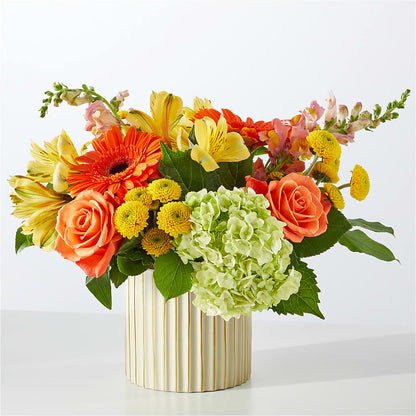 Autumn Sunshine Bouquet with Ivory Vase – MOREE'S FLORIST & MORE, Columbia MS