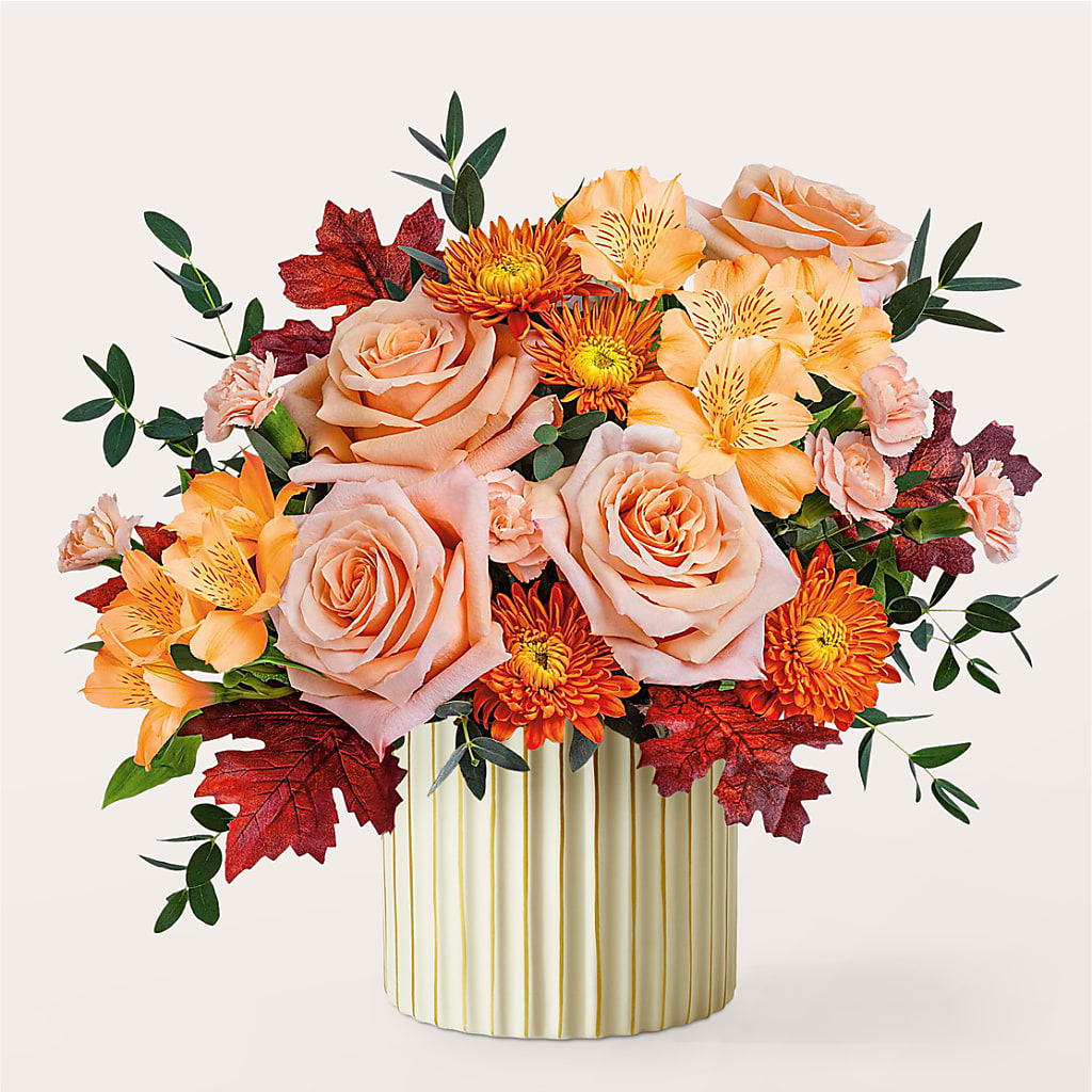 Spiced Latte Bouquet with Ivory Vase – MOREE'S FLORIST & MORE, Columbia MS