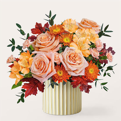 Spiced Latte Bouquet with Ivory Vase – MOREE'S FLORIST & MORE, Columbia MS