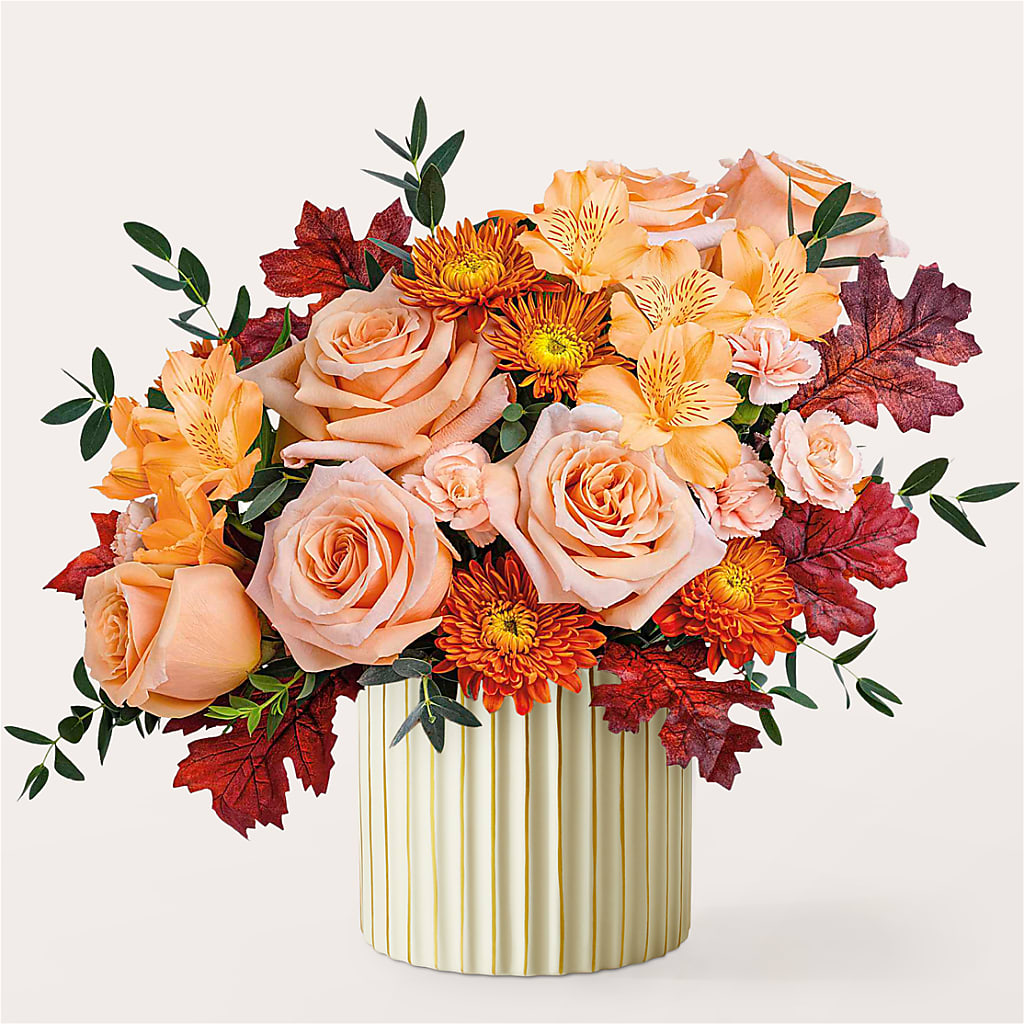Spiced Latte Bouquet with Ivory Vase – MOREE'S FLORIST & MORE, Columbia MS