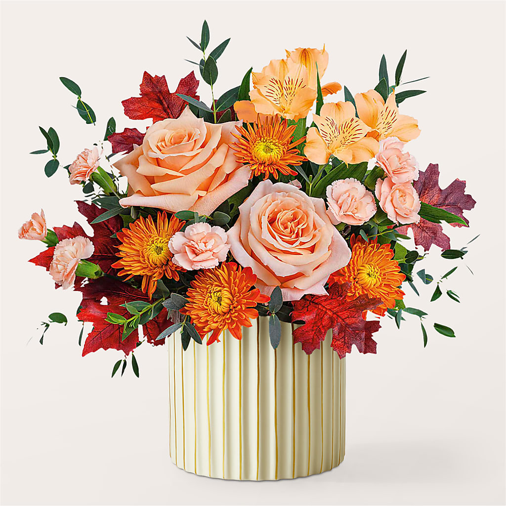 Spiced Latte Bouquet with Ivory Vase – MOREE'S FLORIST & MORE, Columbia MS