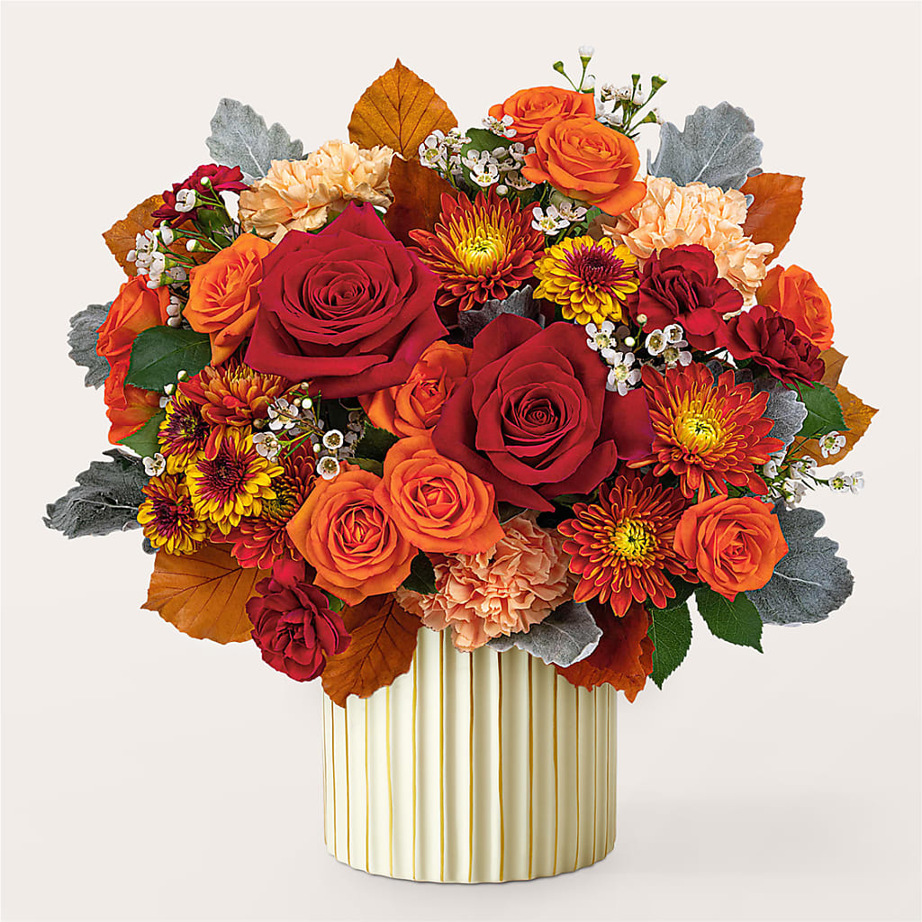 Merlot Bouquet with Ivory Vase – MOREE'S FLORIST & MORE, Columbia MS