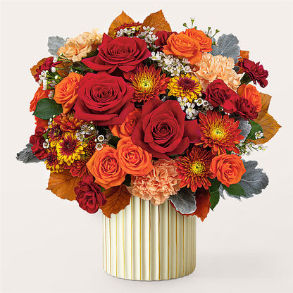 Merlot Bouquet with Ivory Vase – MOREE'S FLORIST & MORE, Columbia MS