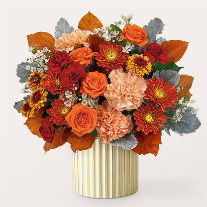 Merlot Bouquet with Ivory Vase – MOREE'S FLORIST & MORE, Columbia MS