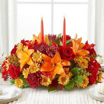 Autumn's Embrace Centerpiece – MOREE'S FLORIST & MORE, Columbia MS