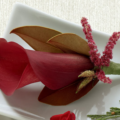 Red Calla Boutonniere – MOREE'S FLORIST & MORE, Columbia MS